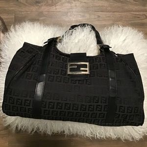 Fendi Zucca  Baguette Black